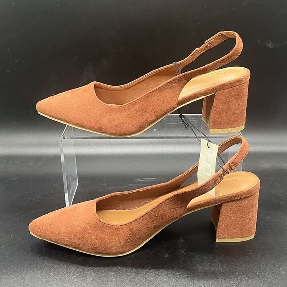Maurices Lily sling back block heel womens 10 NEW 154335 formal office workwear - Picture 2 of 9